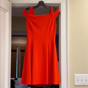 Red dress with flare